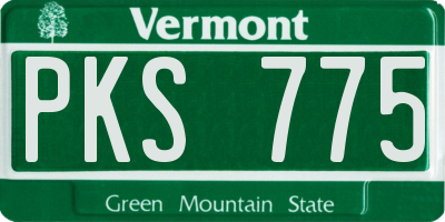 VT license plate PKS775