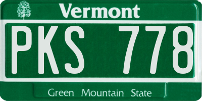 VT license plate PKS778