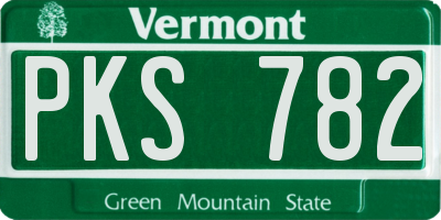 VT license plate PKS782