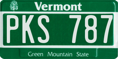 VT license plate PKS787