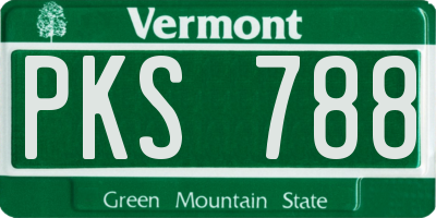 VT license plate PKS788