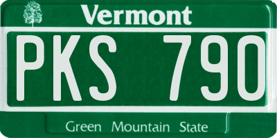 VT license plate PKS790