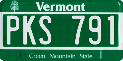 VT license plate PKS791