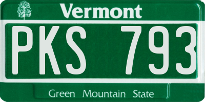 VT license plate PKS793