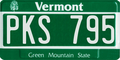 VT license plate PKS795
