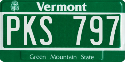 VT license plate PKS797
