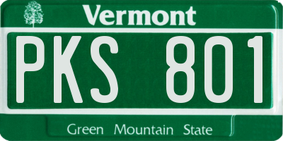 VT license plate PKS801