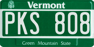 VT license plate PKS808
