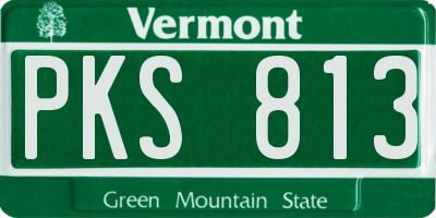 VT license plate PKS813