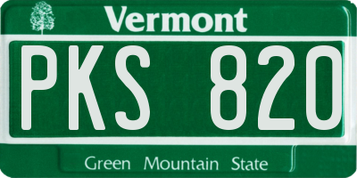 VT license plate PKS820