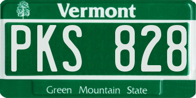 VT license plate PKS828