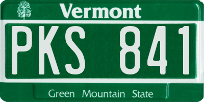VT license plate PKS841
