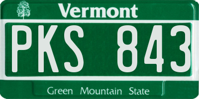 VT license plate PKS843