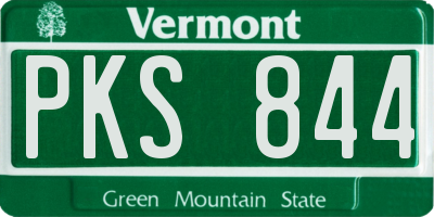 VT license plate PKS844