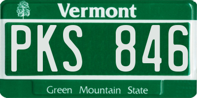 VT license plate PKS846