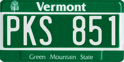 VT license plate PKS851