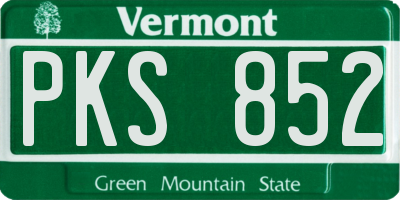 VT license plate PKS852