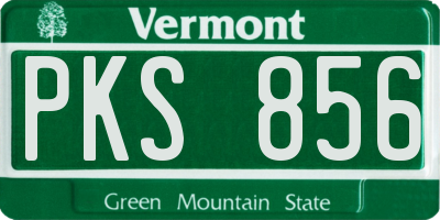 VT license plate PKS856