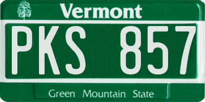 VT license plate PKS857