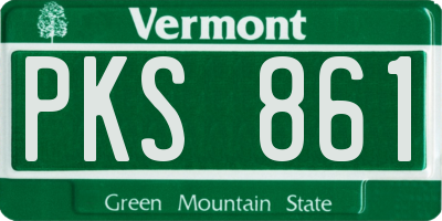 VT license plate PKS861