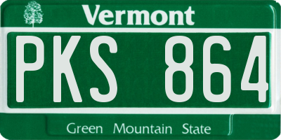 VT license plate PKS864