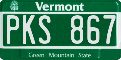 VT license plate PKS867