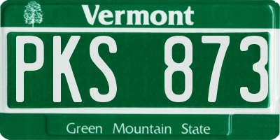 VT license plate PKS873