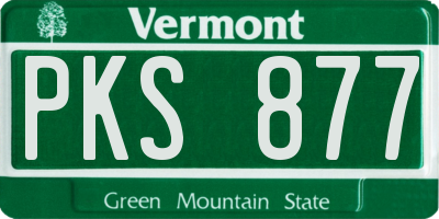 VT license plate PKS877