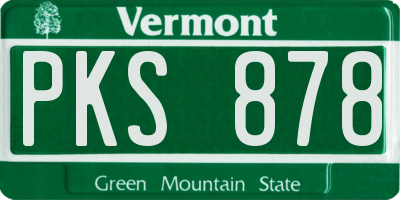 VT license plate PKS878