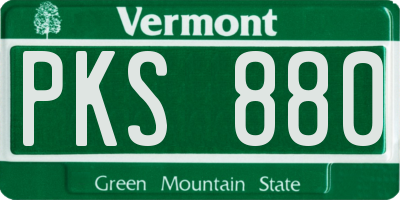 VT license plate PKS880