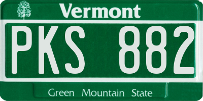 VT license plate PKS882