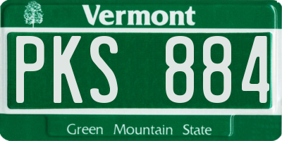 VT license plate PKS884
