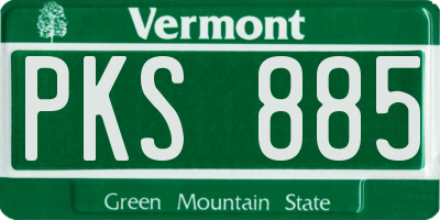 VT license plate PKS885