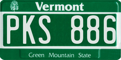 VT license plate PKS886