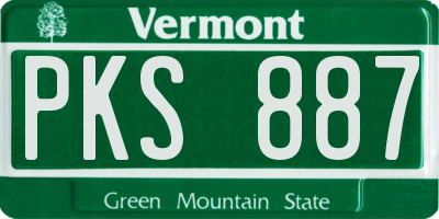 VT license plate PKS887