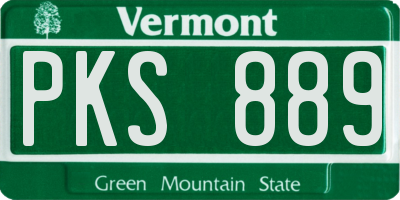 VT license plate PKS889