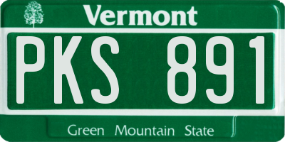 VT license plate PKS891
