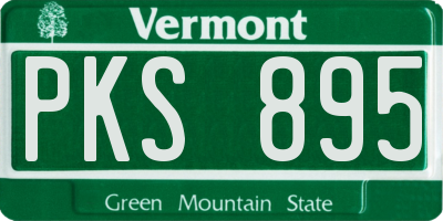 VT license plate PKS895