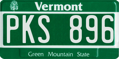 VT license plate PKS896