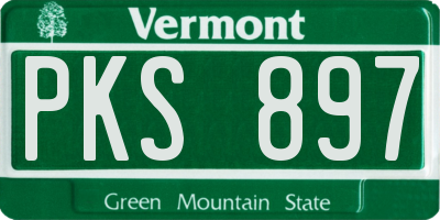 VT license plate PKS897