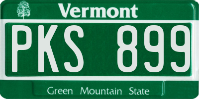 VT license plate PKS899