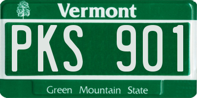VT license plate PKS901