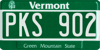 VT license plate PKS902