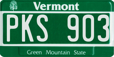 VT license plate PKS903