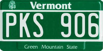 VT license plate PKS906