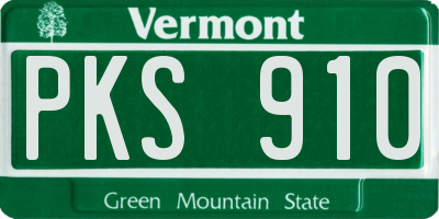 VT license plate PKS910