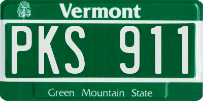 VT license plate PKS911