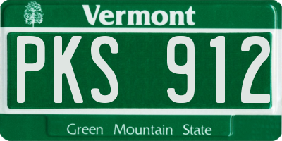 VT license plate PKS912