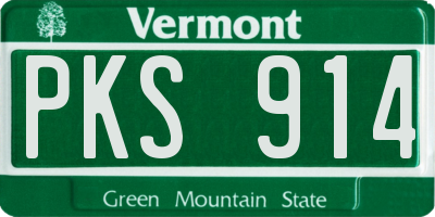 VT license plate PKS914