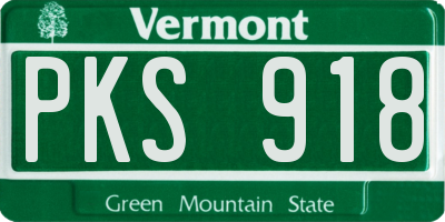 VT license plate PKS918